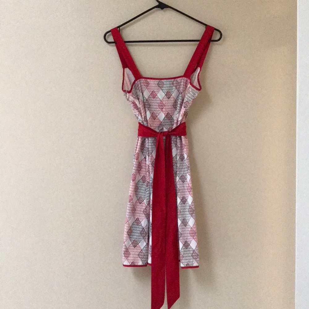 Freesia Red Patterned Dress - Picture 2 of 3